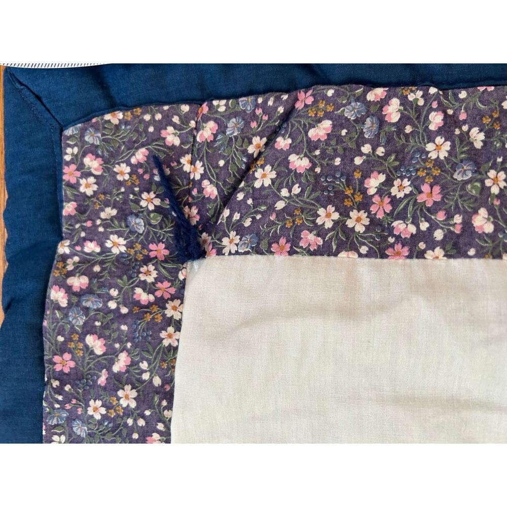 Handmade Star Quilt Pink Blue 44x44 Vintage Granny Core Nursery XC Fast Shipping - Picture 5 of 6
